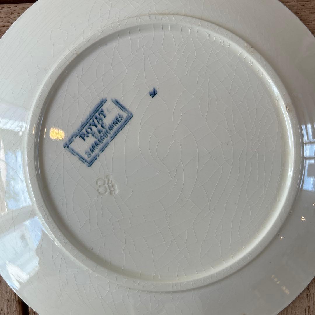 フランスアンティーク食器 2枚セット ブルー系