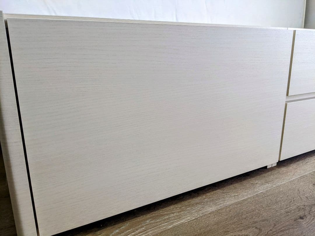 収納付き シングルベッドフレーム ホワイト 引き出し付き