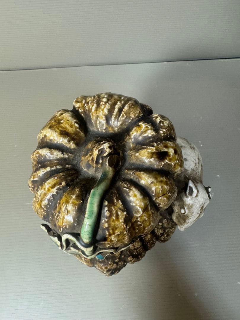 2612 希少 九谷焼 木米作 ネズミ瓜 置物 時代物