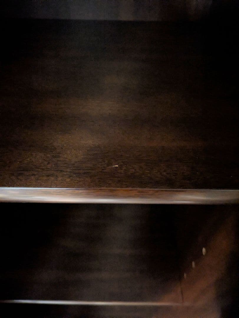 パーツ様専用】【梱包発送料込】木製 ガラス扉付収納棚