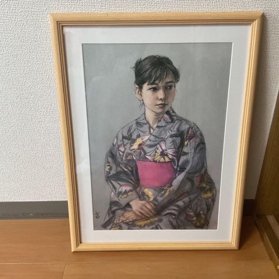 高塚省吾 人気作品美人画 希少画集 新品額装仕立前面ガラス マット付