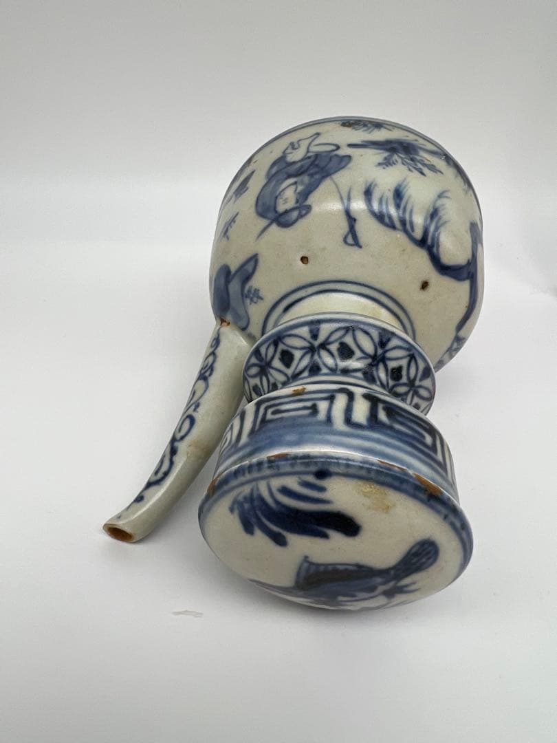 中国明朝染付ティーポット茶道具骨董古美術コレクション唐物　アンティーク青磁　江戸