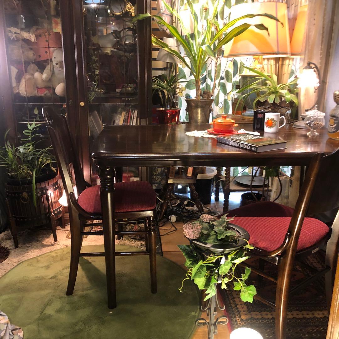 オールドヴィンテージ 柏木工 スピンドルレッグ　ダイニングテーブル