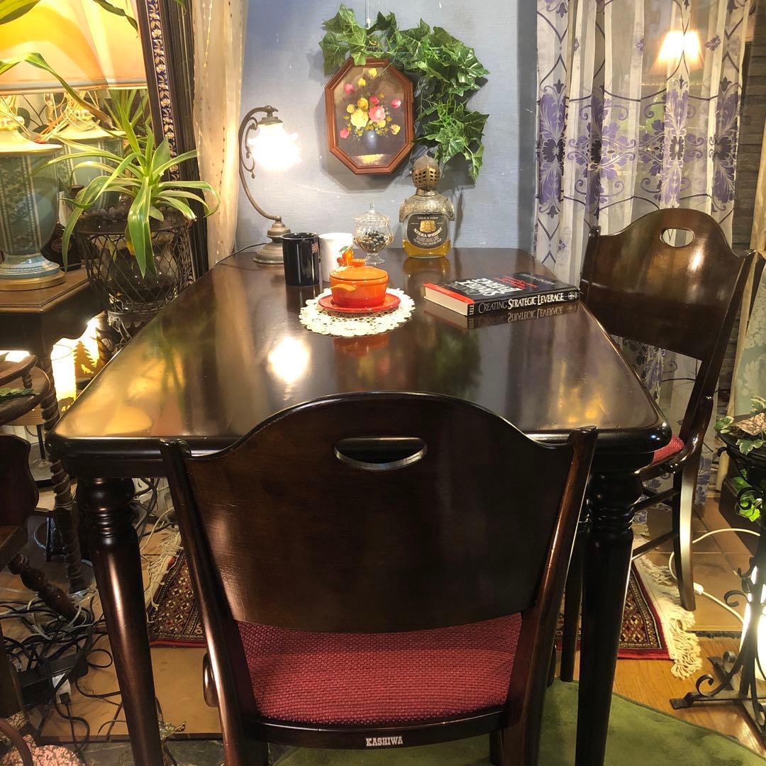 オールドヴィンテージ 柏木工 スピンドルレッグ　ダイニングテーブル