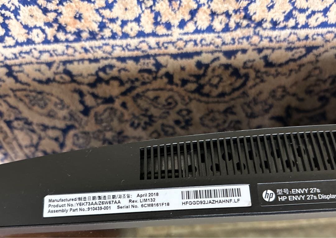 美品 HP ENVY27s 4Kディスプレイ ゲーミング PC 2018年製