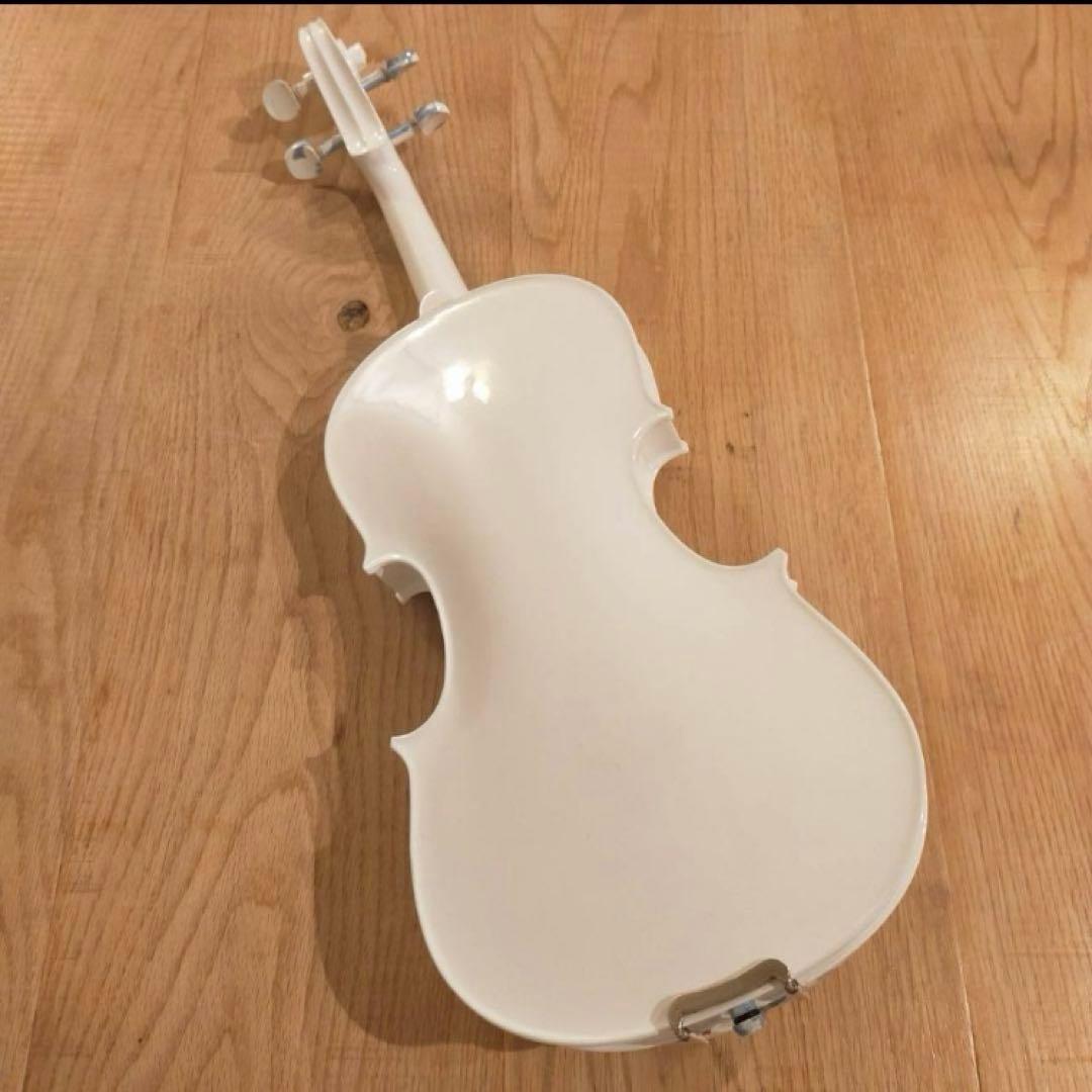 KINGLOS 白 4/4 ソリッドウッド カラード シンプル バイオリン