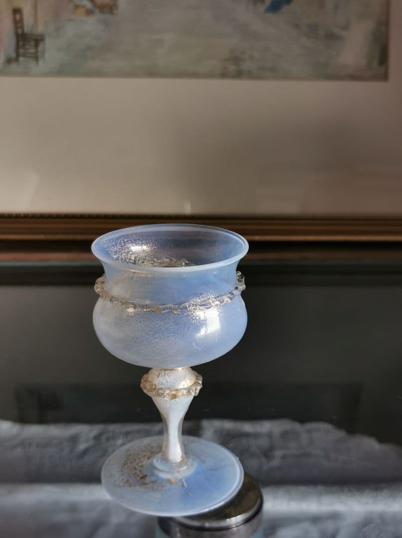 アンティーク ヴェネチアンガラス ムラーノリキュールグラス オパール