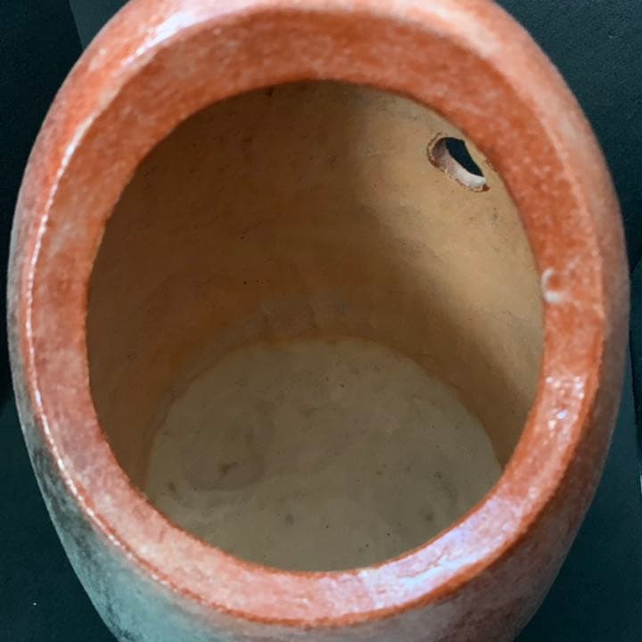 幻の陶芸家 有馬 太閤窯 初代 小西平内 作 赤楽焼 綿ぼうし 手あぶり 茶道具