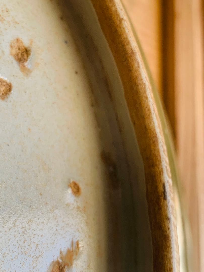 中国明時代黄釉染付(青花)大皿（元箱付き） 中国明時代黄