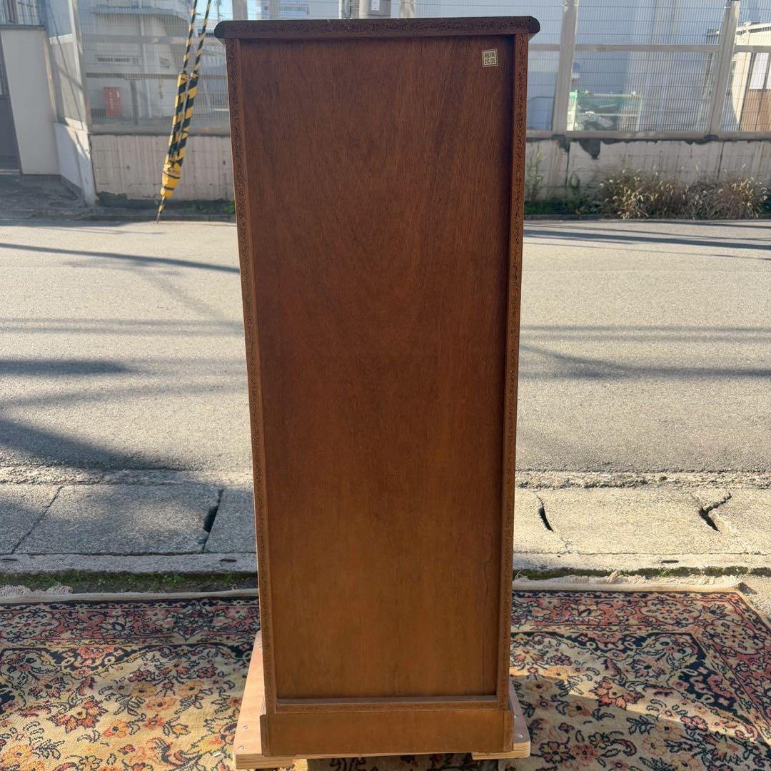 越後民芸家具 ナラ材 ハイチェスト ヨーロピアンスタイル