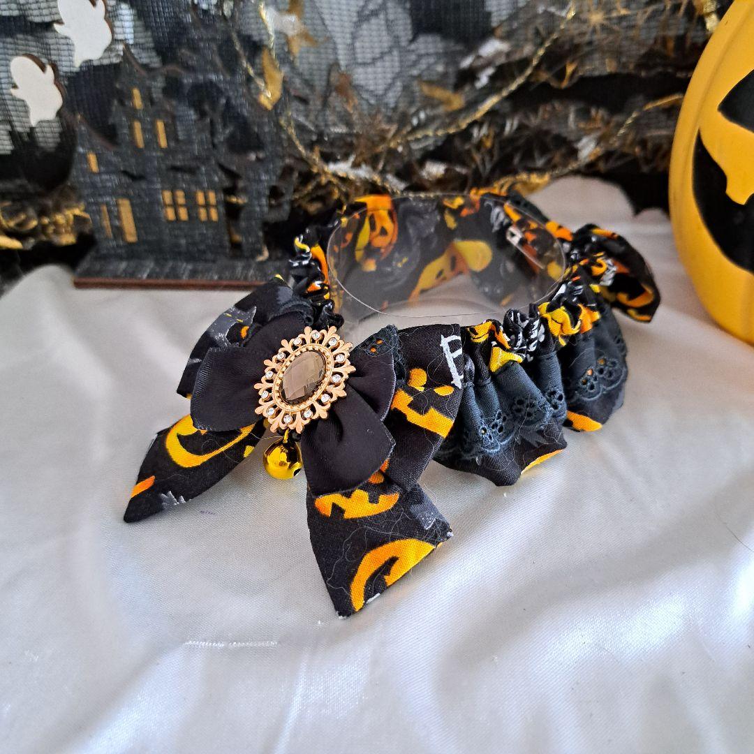 ハロウィン、短毛シュシュ(ブラック)わんちゃん猫ちゃん用 ハロウィン