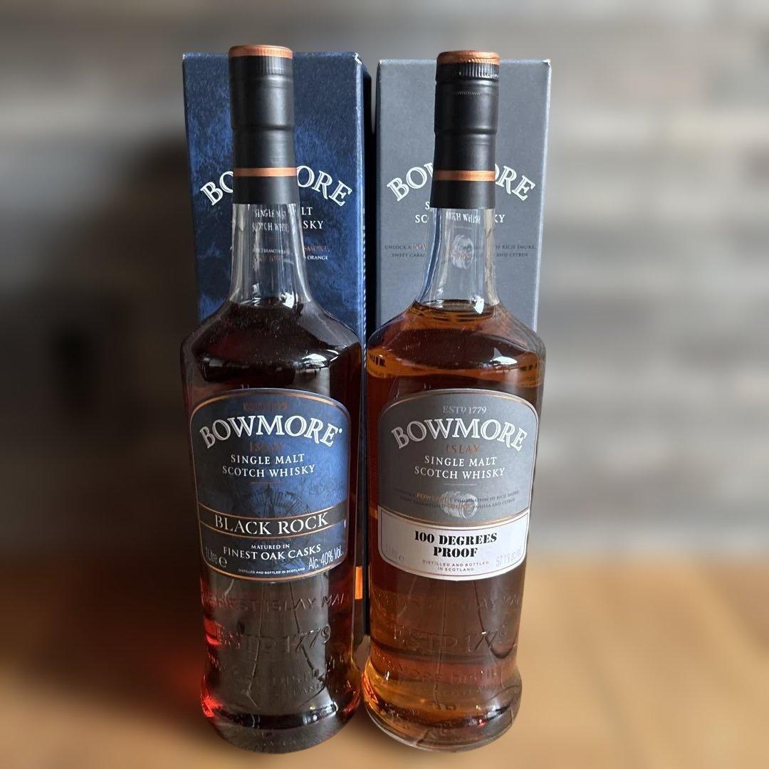 ボウモア 100 DEGREES PROOF & BLACK ROCK セット - メルカリ