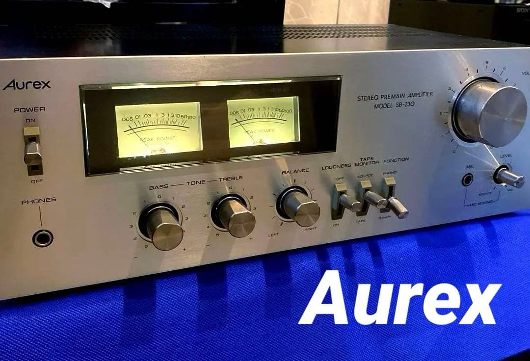 Aurex プリメインアンプ SB-230 オーレックス 動作品 パワーメーター