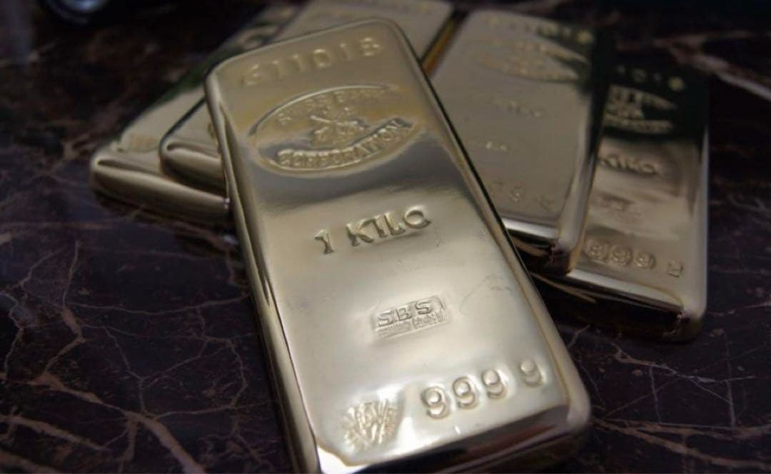 本物？貴金属店☆展示用☆レプリカ延べ板24Kの1kgタイプ/☆新品