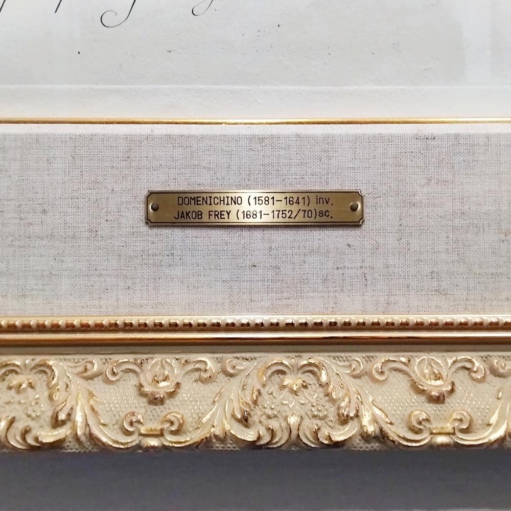 ヤコブ・フレイ ドメニキーノ 18世紀 銅版画 ダヴィデの勝利