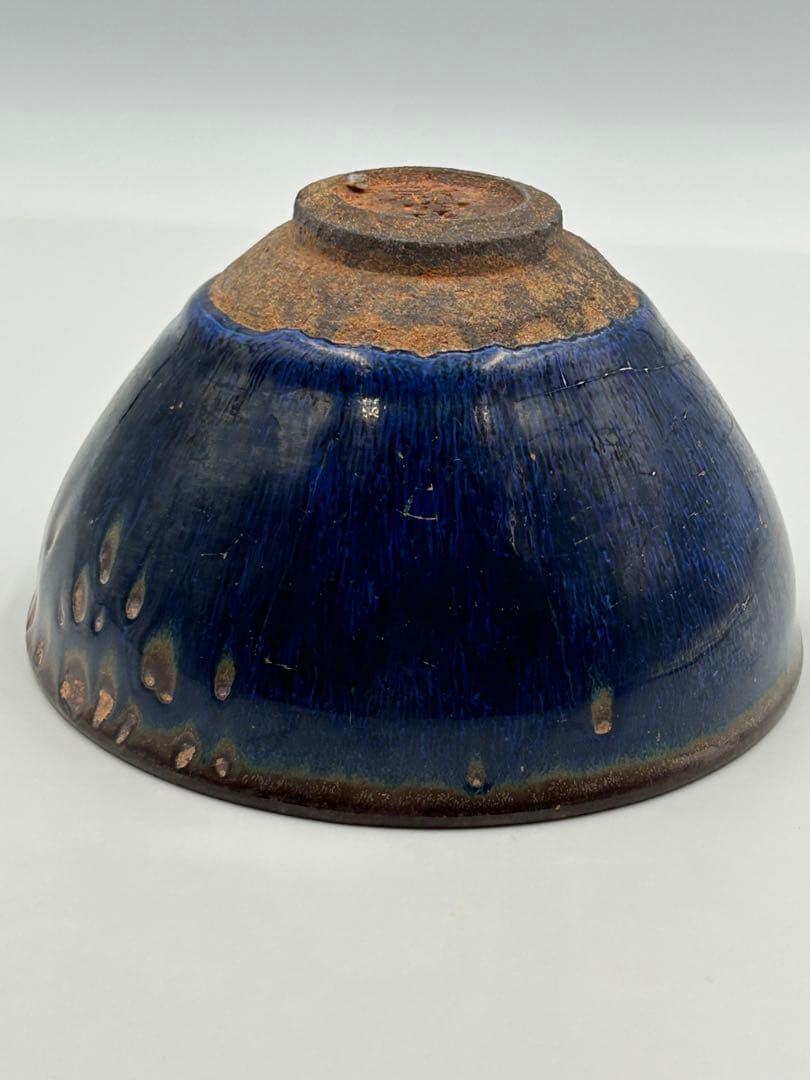 ☆0004 宋時代 建窯 窯変釉 曜変天目茶碗 新銘 ☆天目