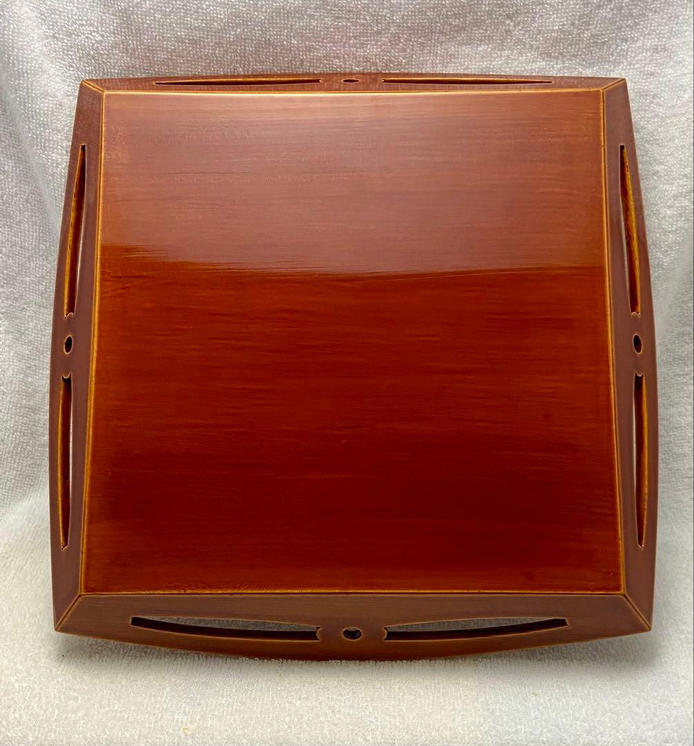 遠州流 成趣庵 壽 茶道具 四方盆 漆 飛騨春慶【匿名配送】