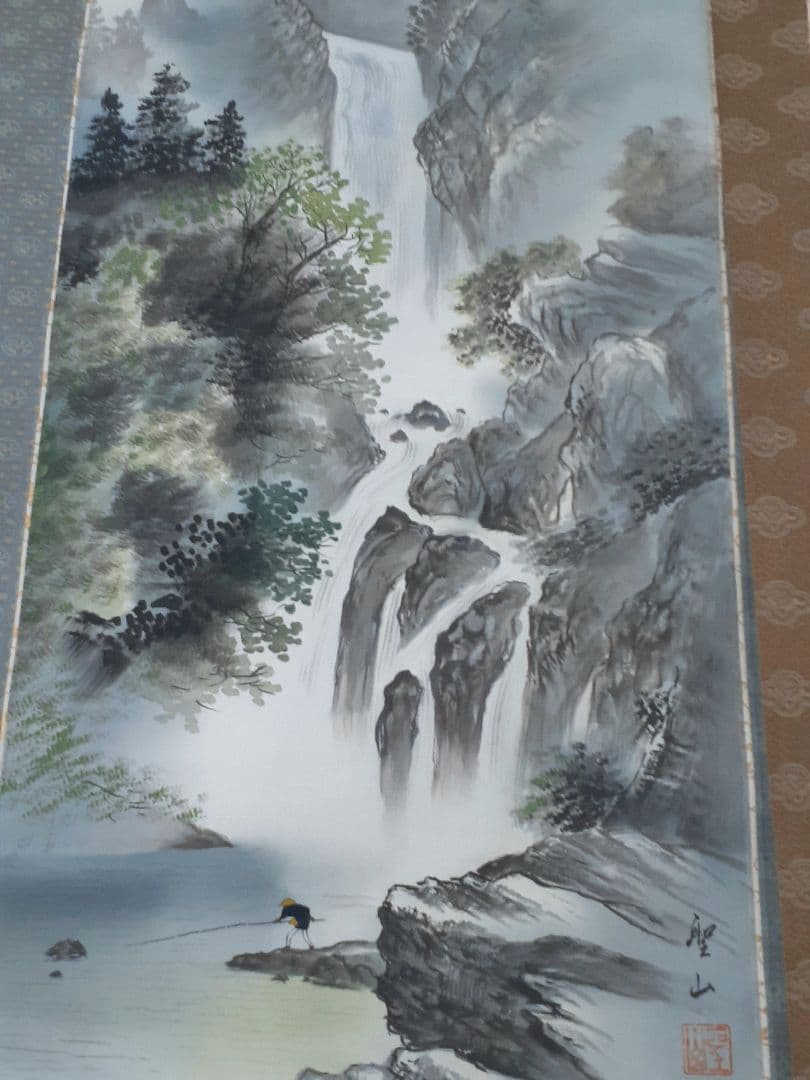 葛谷聖山 春夏秋冬 四季山水図 肉筆絹本 四幅掛軸 共箱 美品