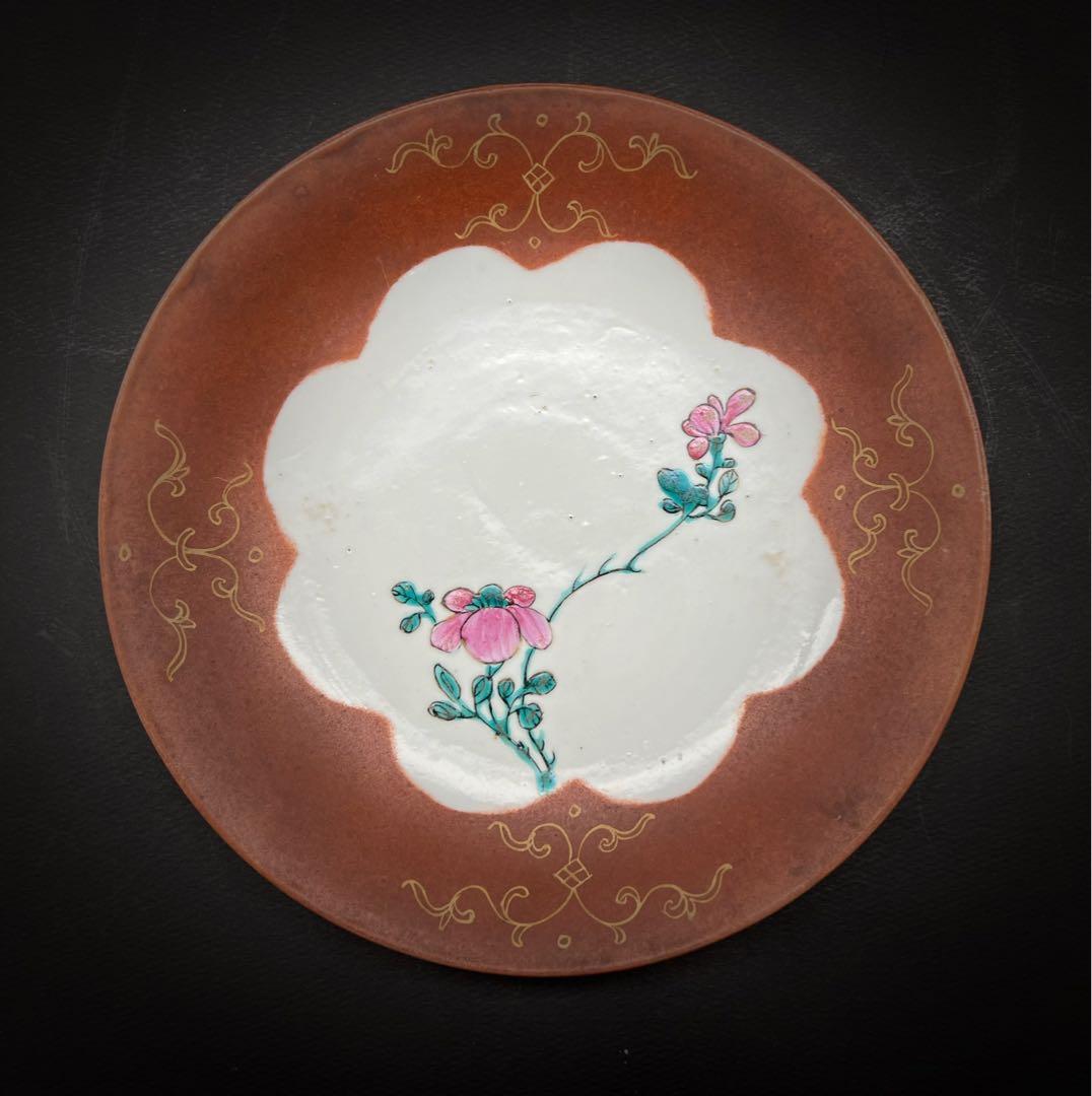 中国美術 古玩 大清乾隆年製 什錦大盤 中国磁器