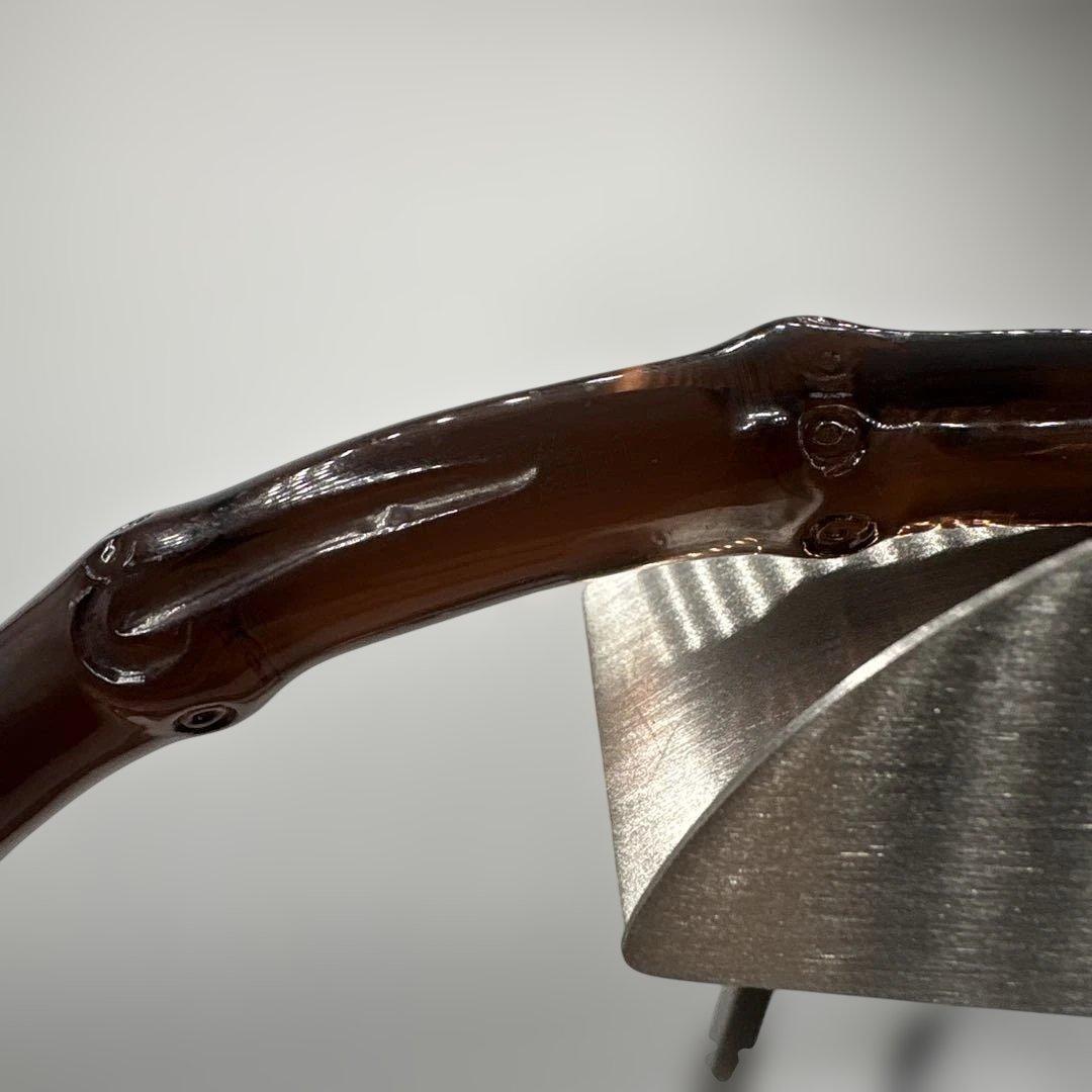 GUCCI グッチ バンブー ショルダーハンドバッグ ビニール レザー ブラウン