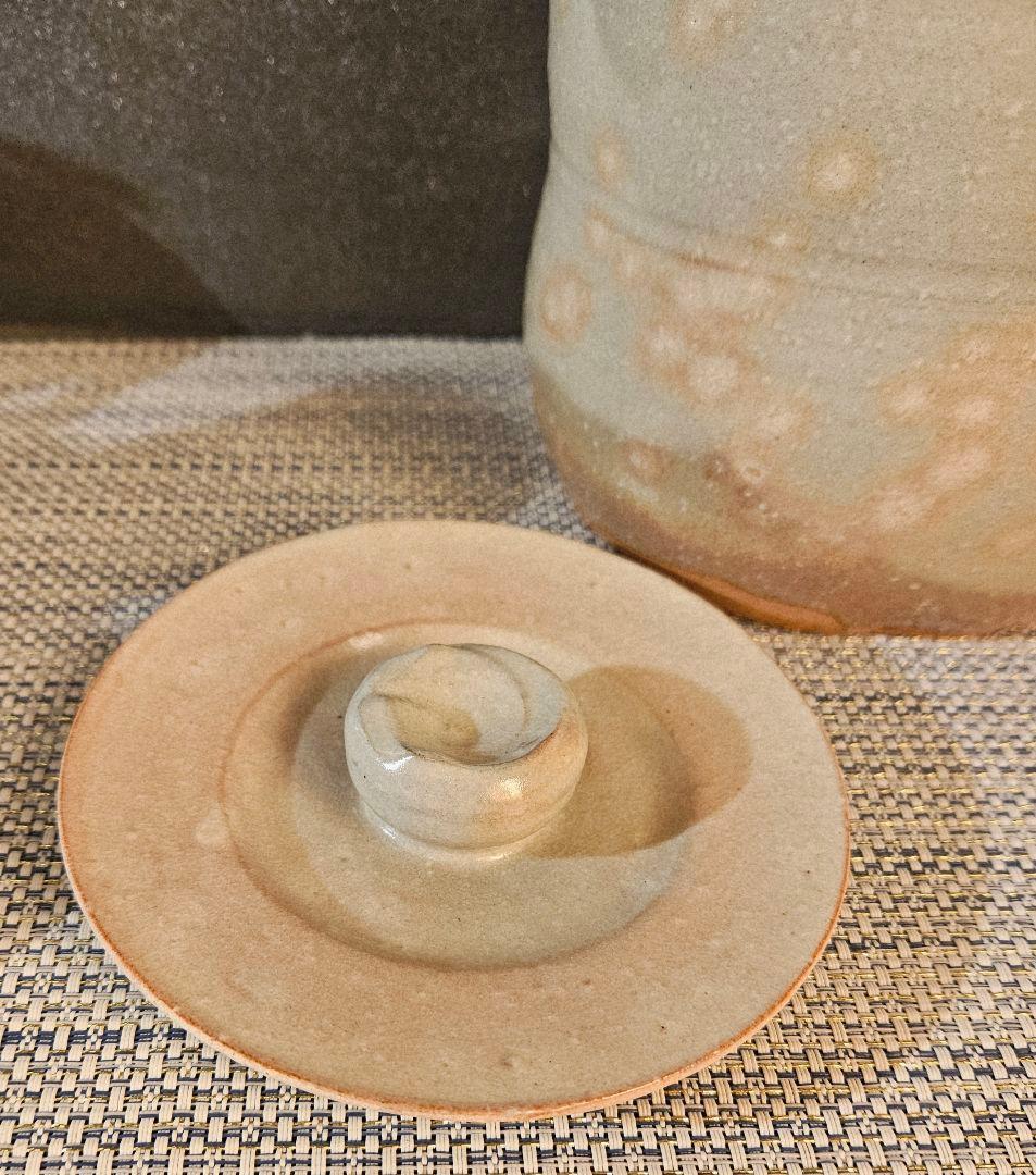 県無形文化財 日本工芸会正会員 名工 岡田裕 作 萩焼 水指