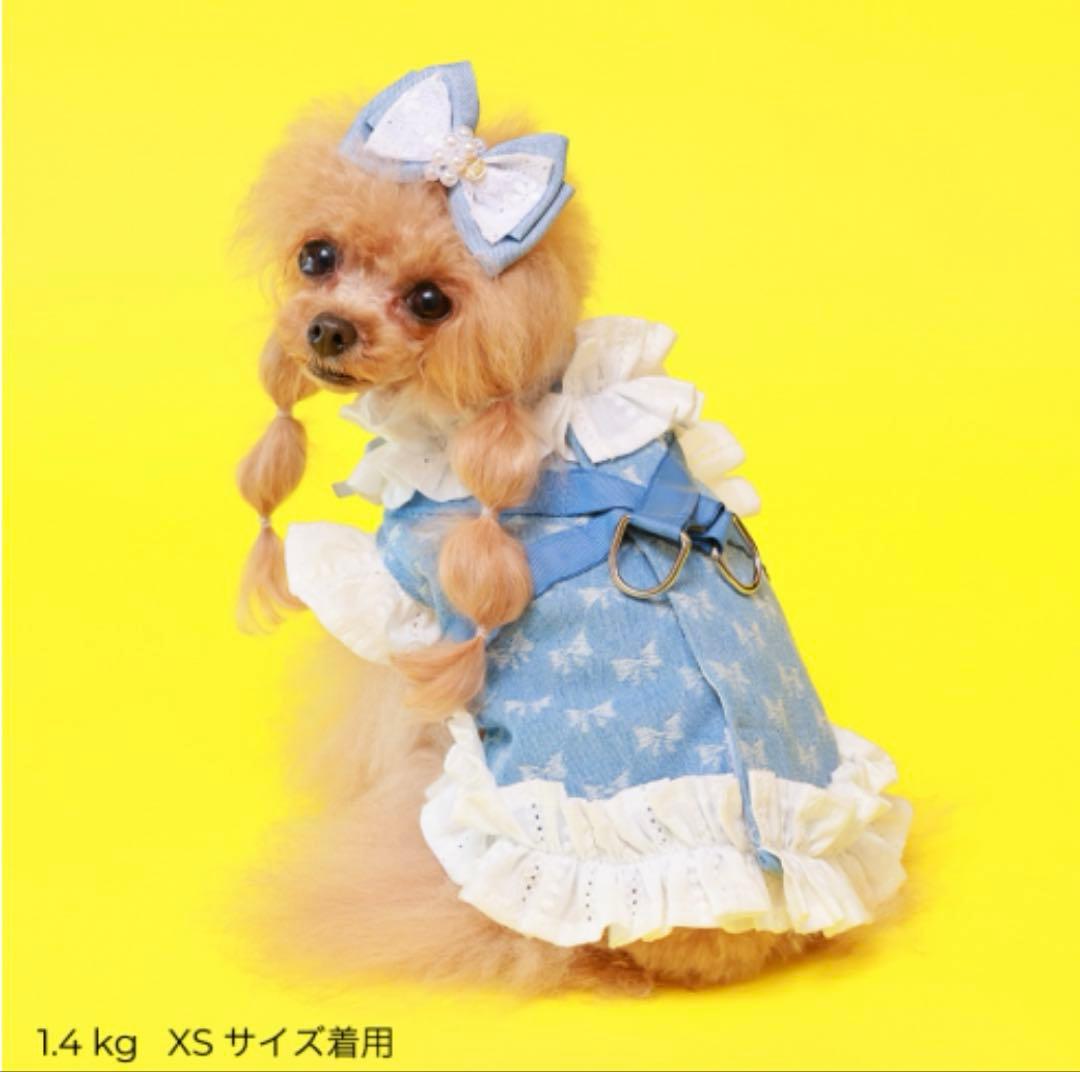 値下中！】新品未使用godpiva COOLデニムハーネス リボン柄 S