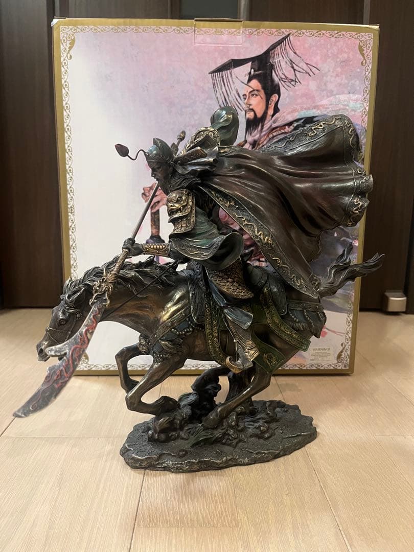 百花三国志 正子公也 関羽雲長 フィギュア ブロンズ風 コールド