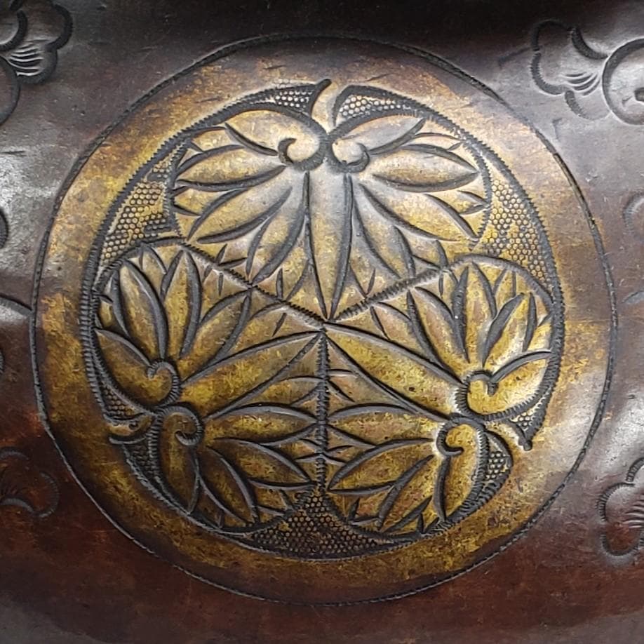 徳川家伝来】◇『三つ葉葵紋 金銅薬缶』◇検）徳川家康 徳川家光