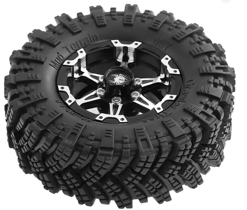 1/12-1/10 アルミ 深リムホイール＆タイヤｘ4 クローラーラジコン