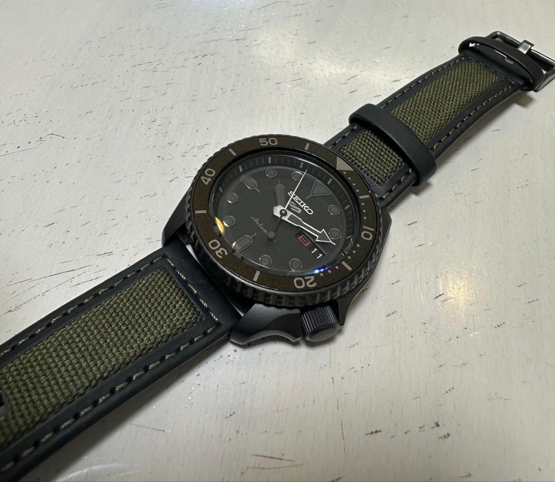 SEIKO SBSA025 自動巻き　腕時計 セイコー5 限定ベルト　ストリート