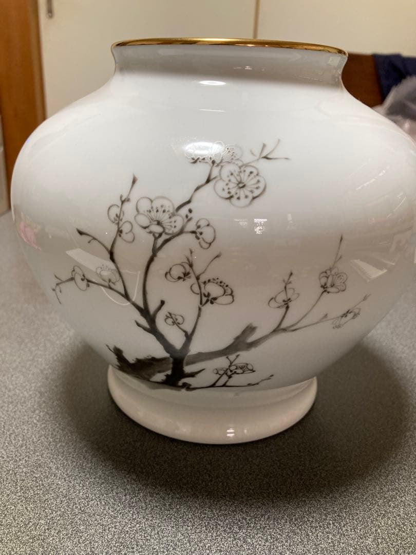 百木春夫作 高級磁器 限定版 桜花瓶皇室担当 セール