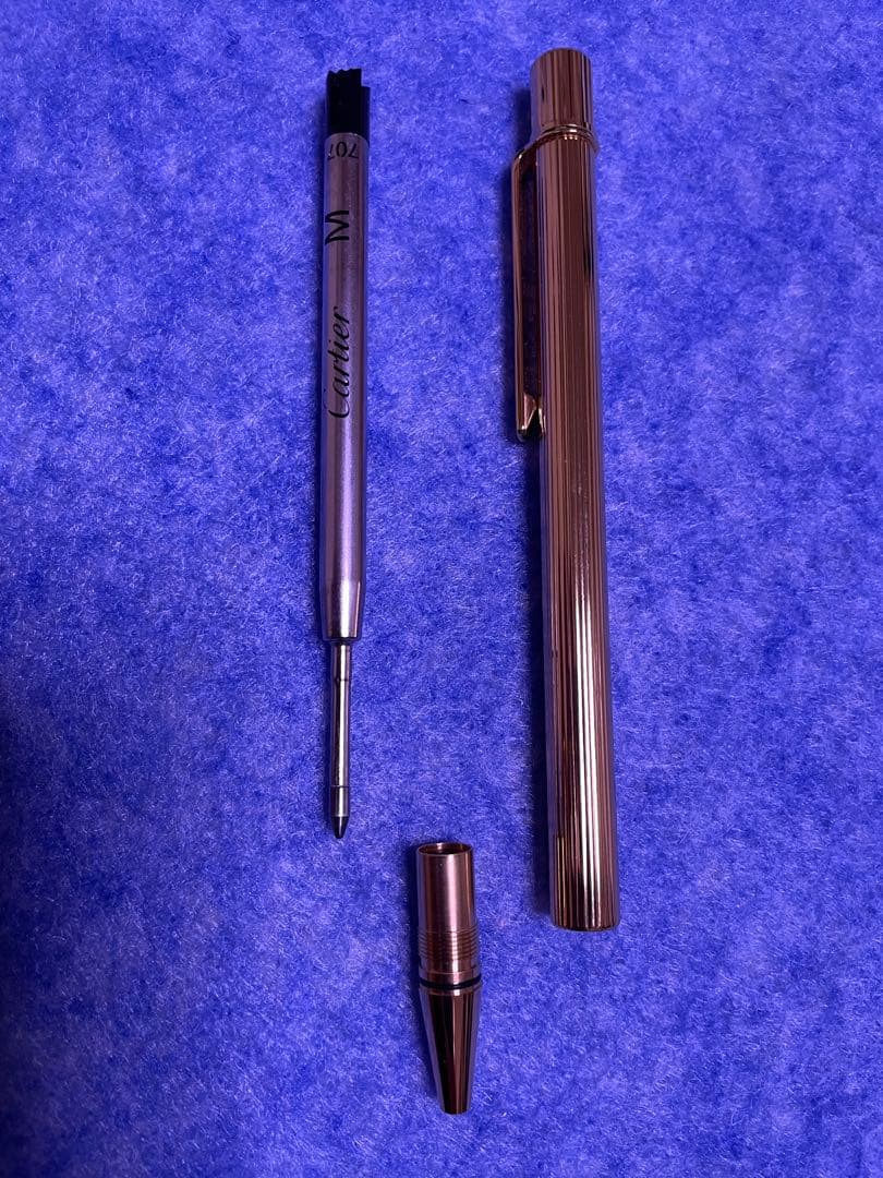 【新品・未使用】カルティエツイスト式マストボールペンゴールド証明書付き 黒インク