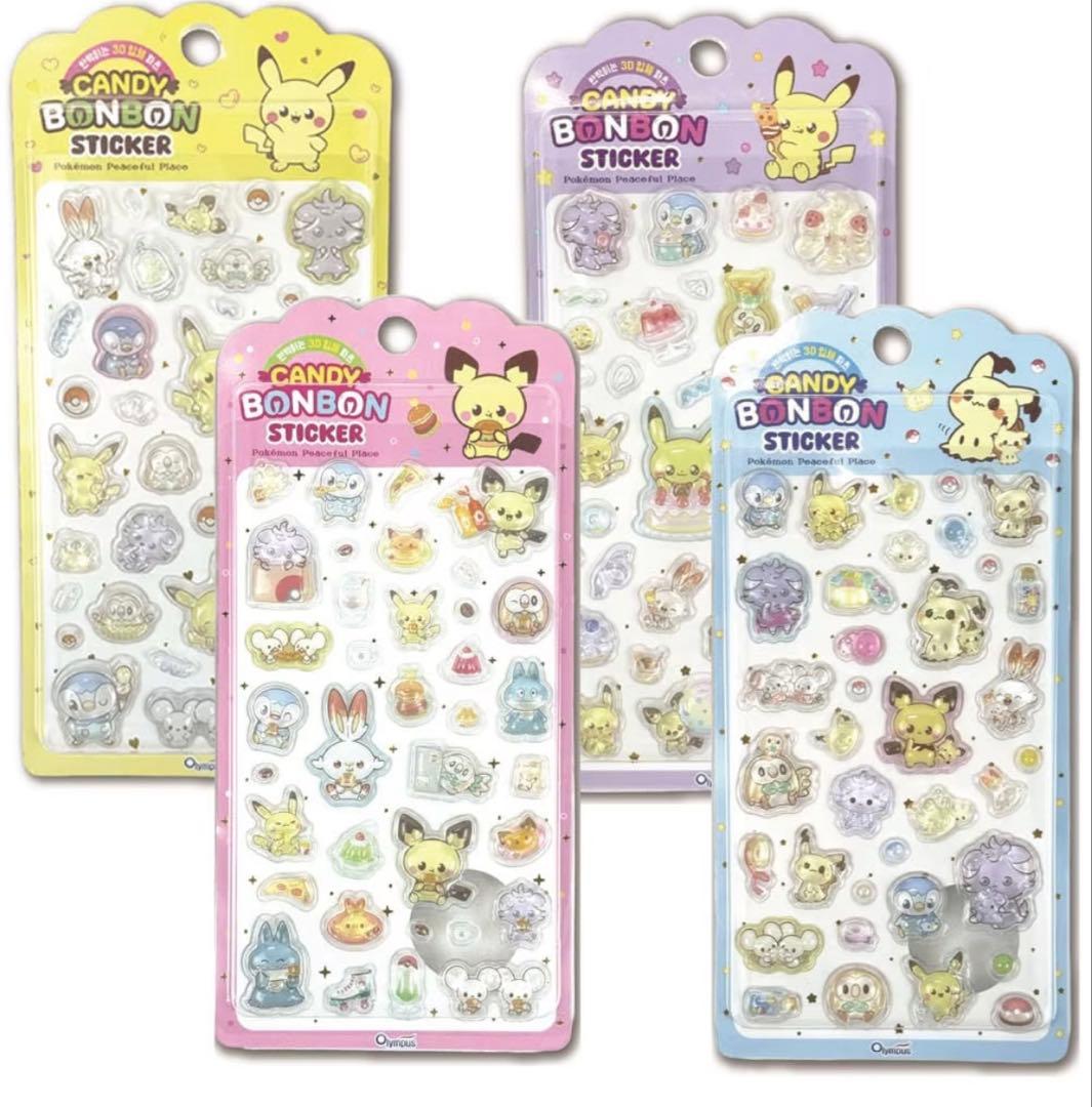 韓国限定】正規品 ポケモンボンボンドロップシール 4種セット - メルカリ