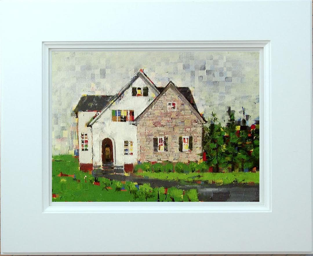 油絵 菅家令子 絵 絵画 インテリア uF6-062303 風景