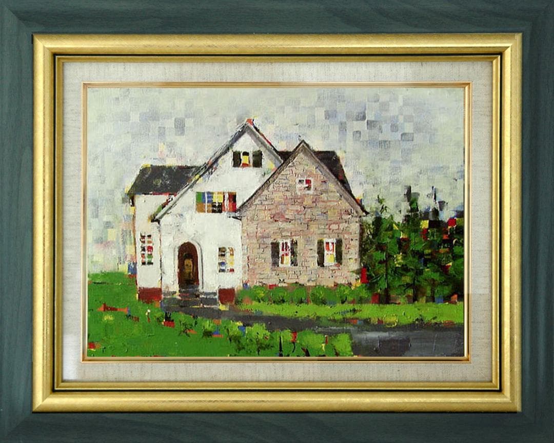 油絵 菅家令子 絵 絵画 インテリア uF6-062303 風景