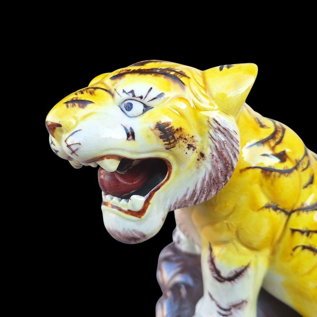 九谷焼 糠川清章 10号 虎 置物 29cm 縁起物 - メルカリ
