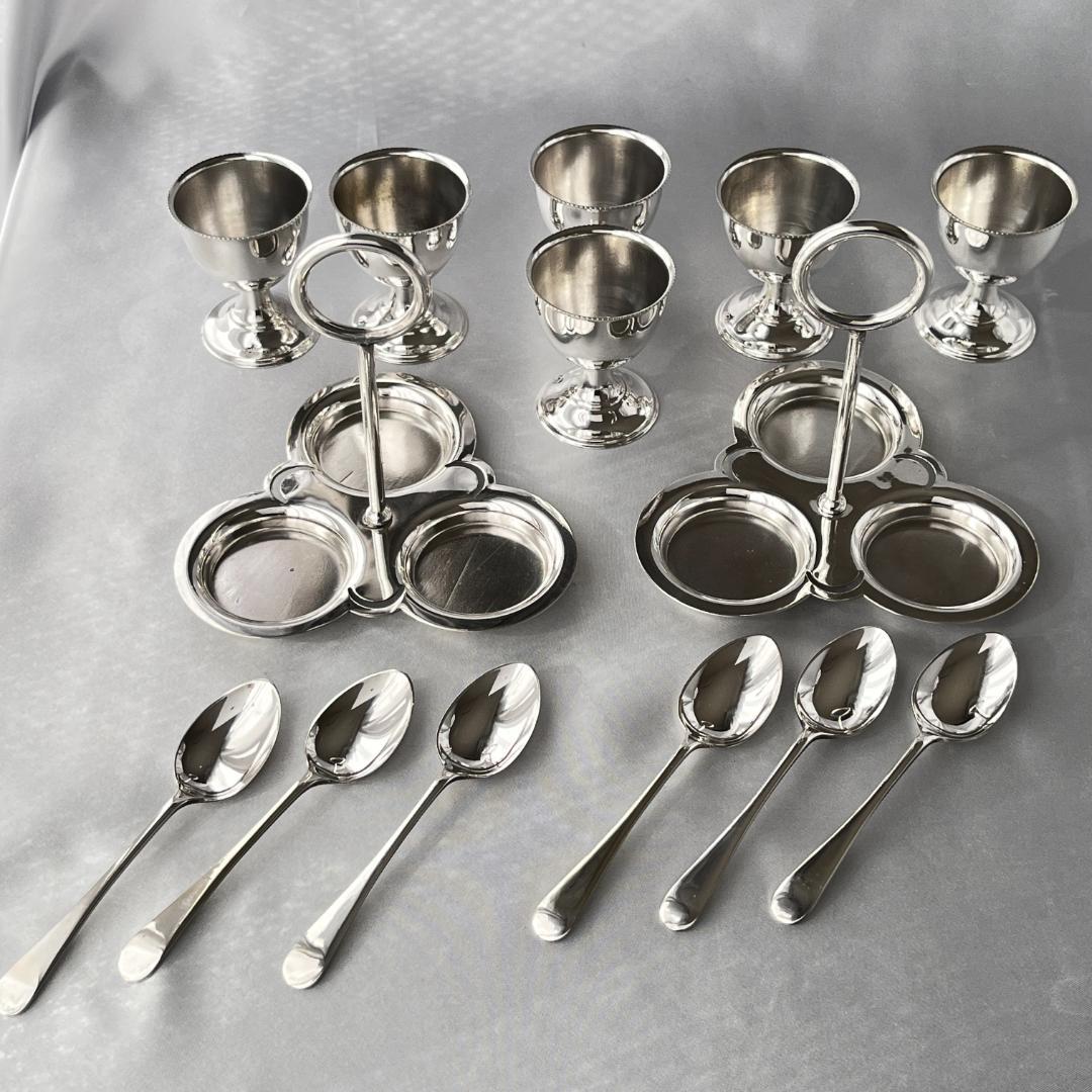 英国】エッグクルーゼ 2個組 エッグカップ / スタンド / スプーン