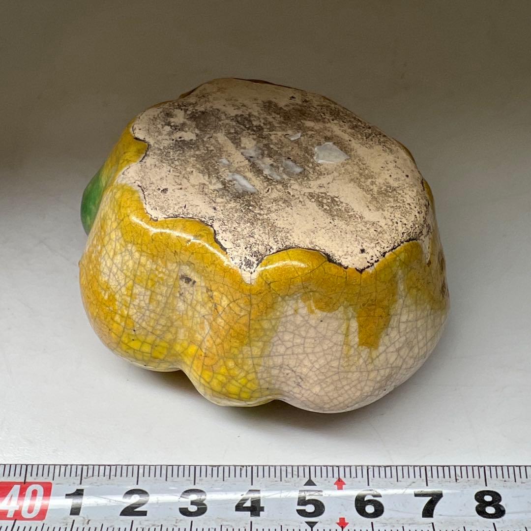 古代 中国 出来良 唐三彩水滴 幅約8㎝ 東Y7-0522⭐︎2F