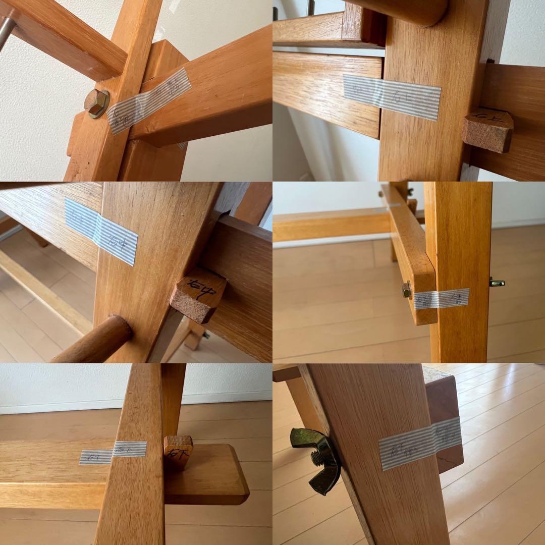 【整経台】東京手織機　整経台F-1号 +大管30本立て付き　中古　織物道具