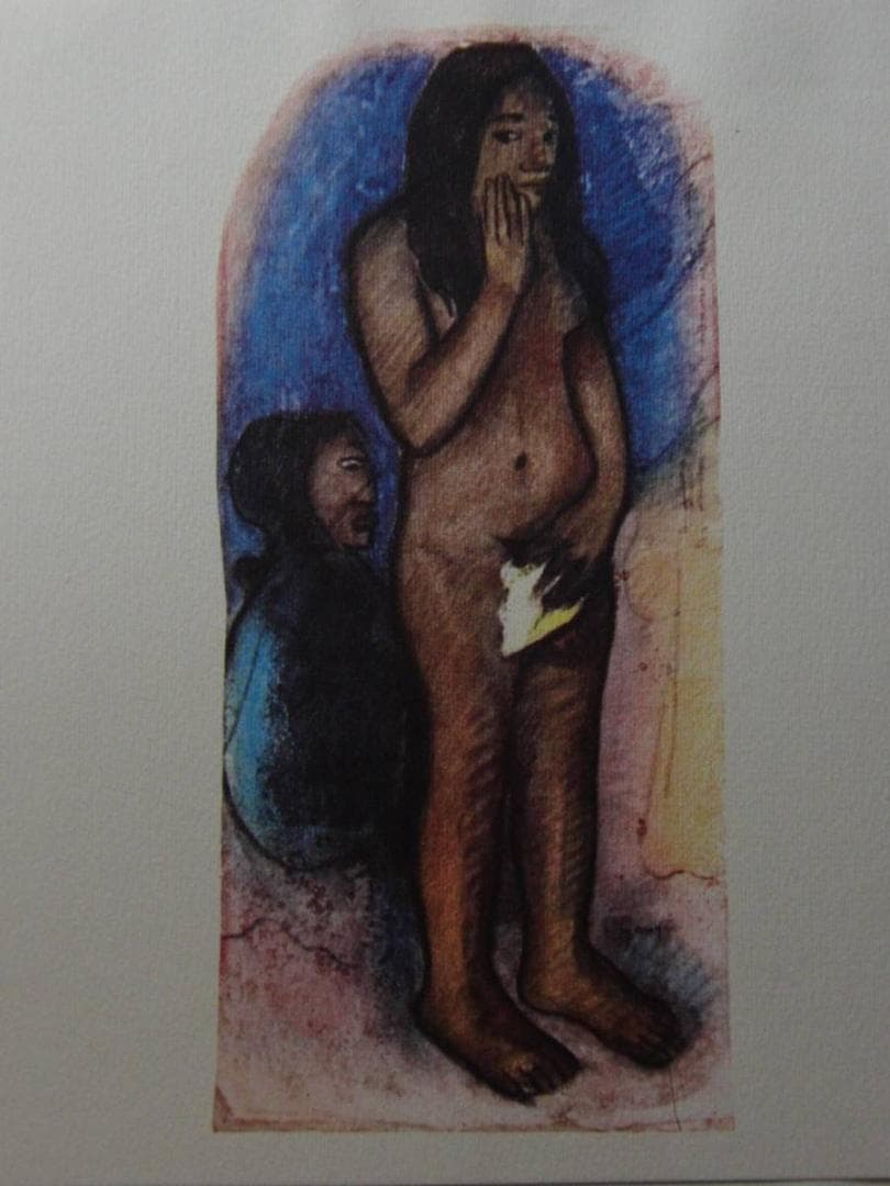 ポール・ゴーギャン、【悪魔の言葉】、希少な画集画・マット紙