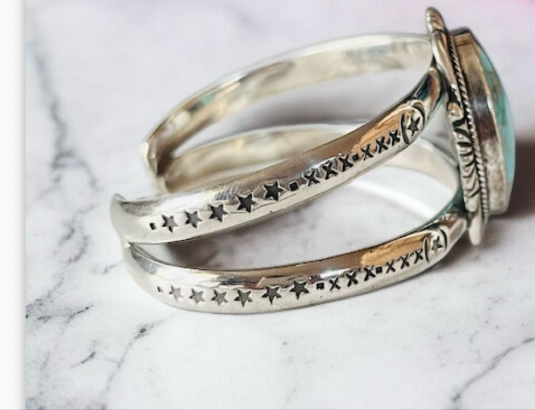 VINTAGE ビンテージ ターコイズ バングル　ブレスレット シルバー925