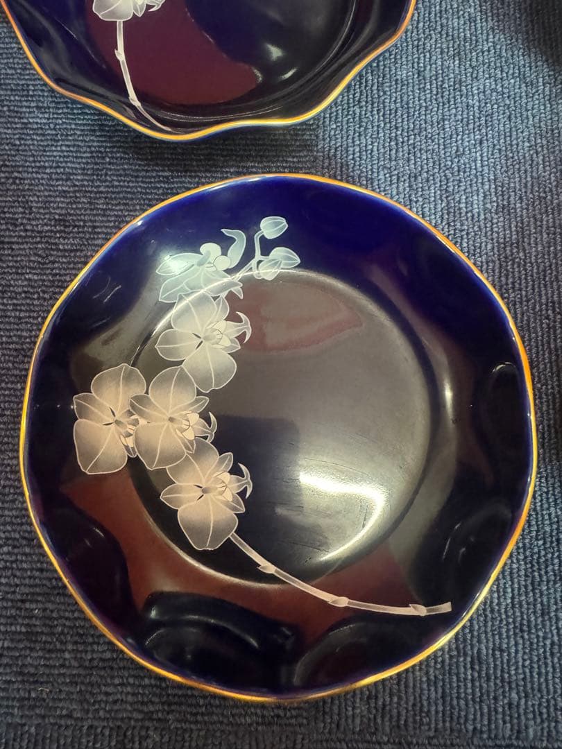 1773 香蘭社 胡蝶蘭 皿 5客 1大4小