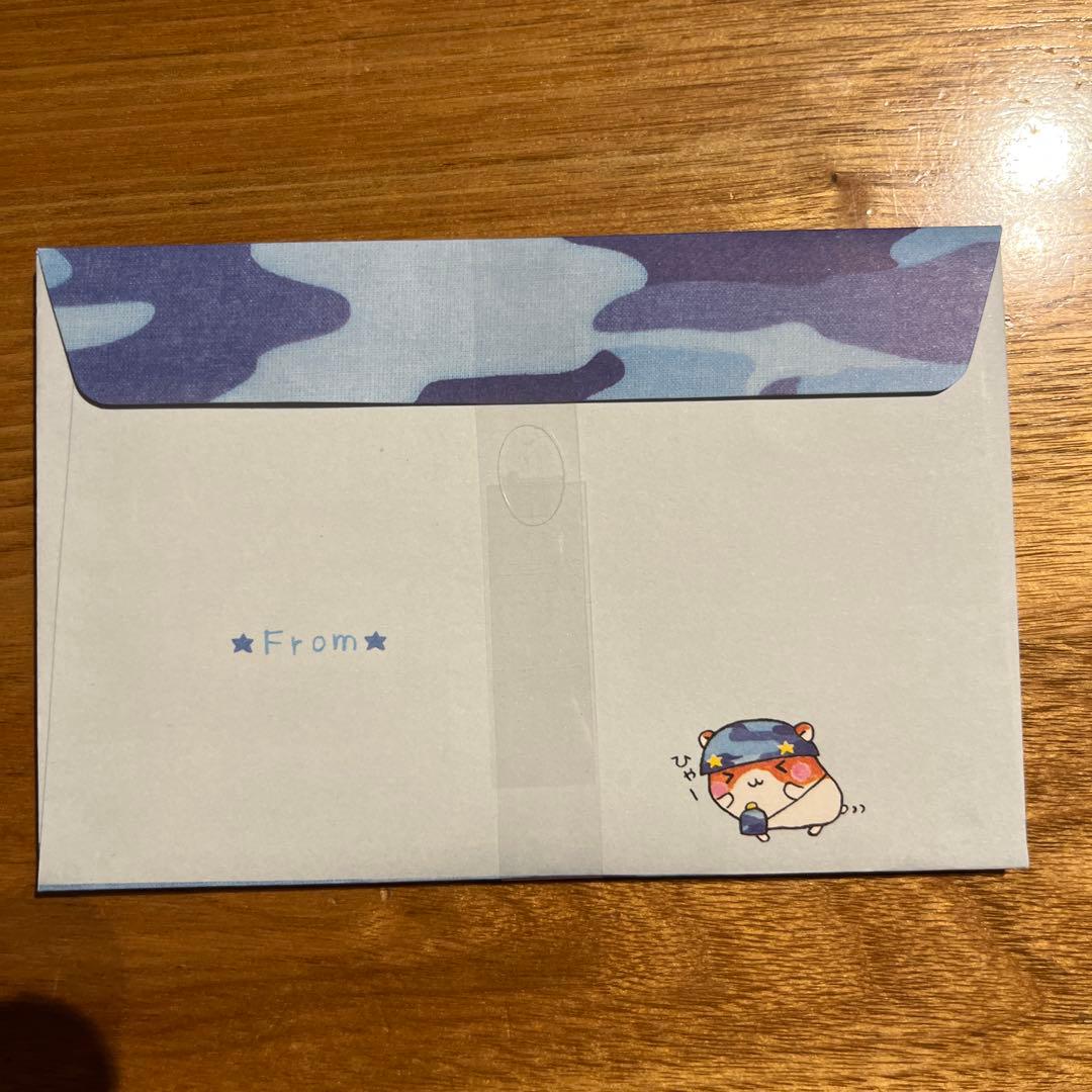 平成レトロ クーリア アーミーこはむ 缶入りレターセット ハムスター