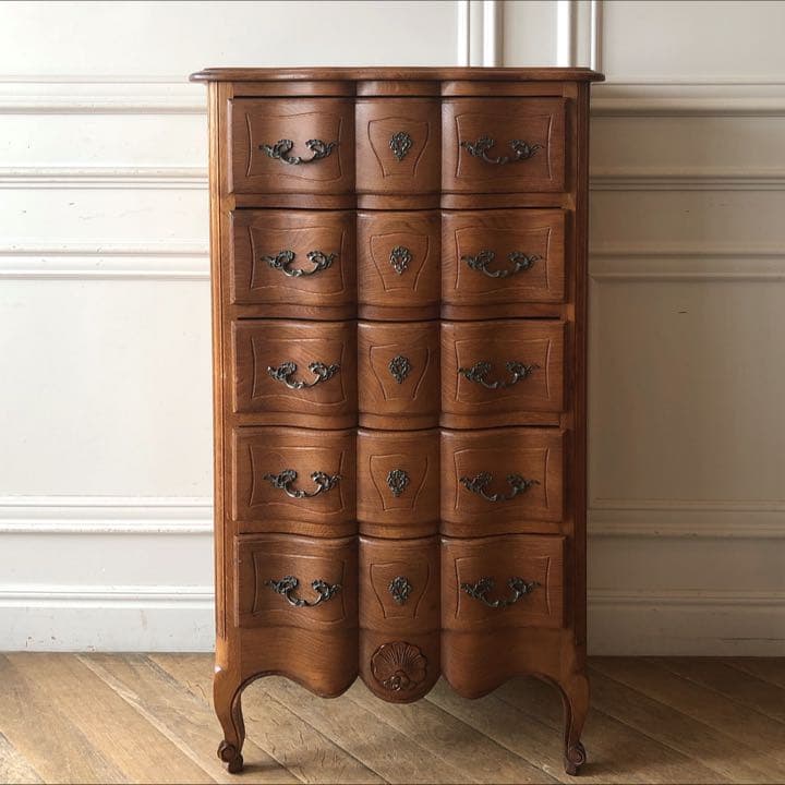 フランスアンティーク 5段チェスト