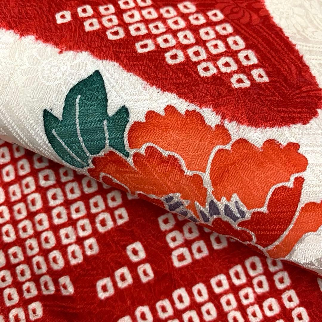 509agu19□七五三 三歳 女の子 着物のみ 絞り染 花車文様□美品