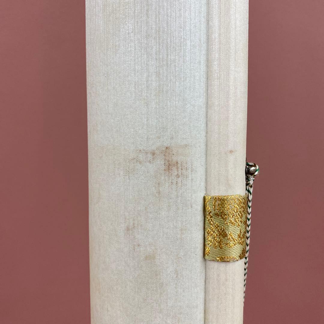 美品 掛け軸 上村松園筆「鼓の音」美人画 浮世絵 印刷 太巻き付