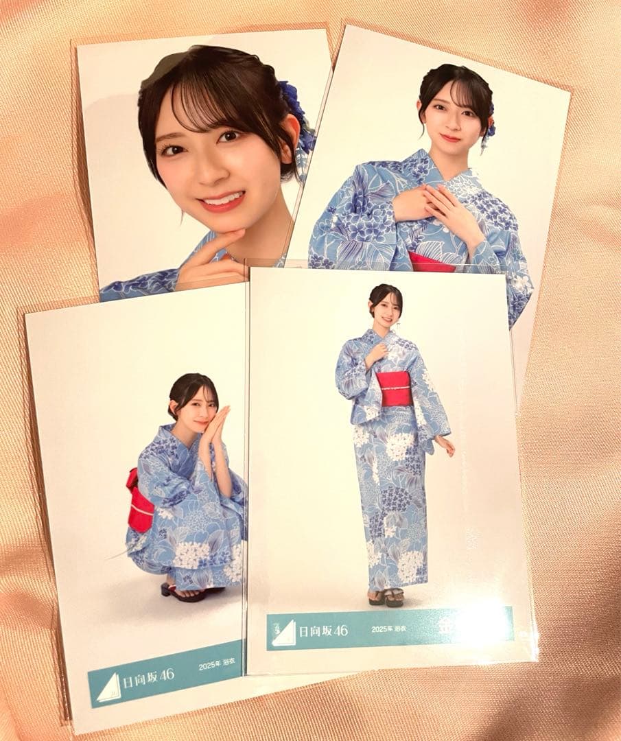 金村美玖 日向坂46 2025年 浴衣 生写真 直筆サイン