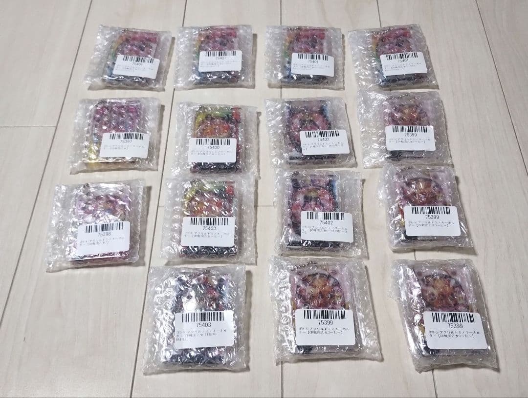 戦国乙女　ぱちくじ　アクリルドミノキーホルダー　15個セット