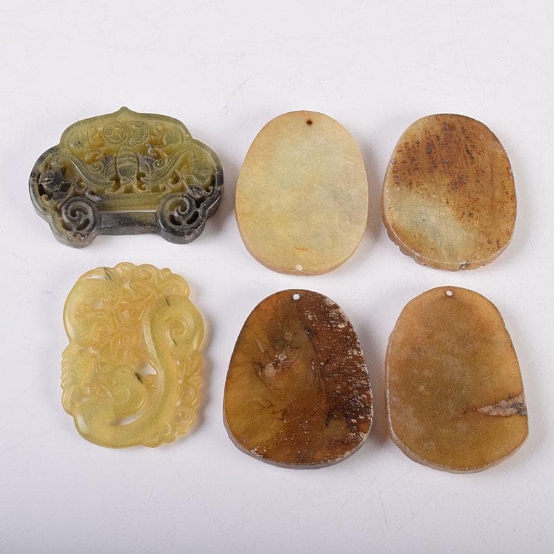 中国 玉石彫刻 玉器 玉珮 根付 11点まとめて V R8957