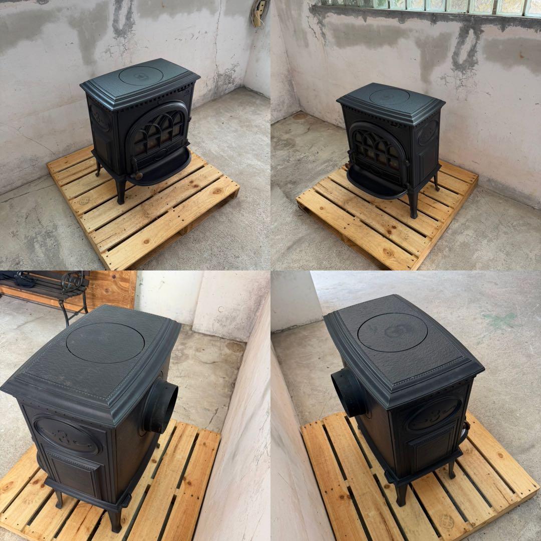 Ｋ 薪ストーブ　ヨツール　Ｆ３　煙突6本二重煙突3本　付属品他　JOTUL